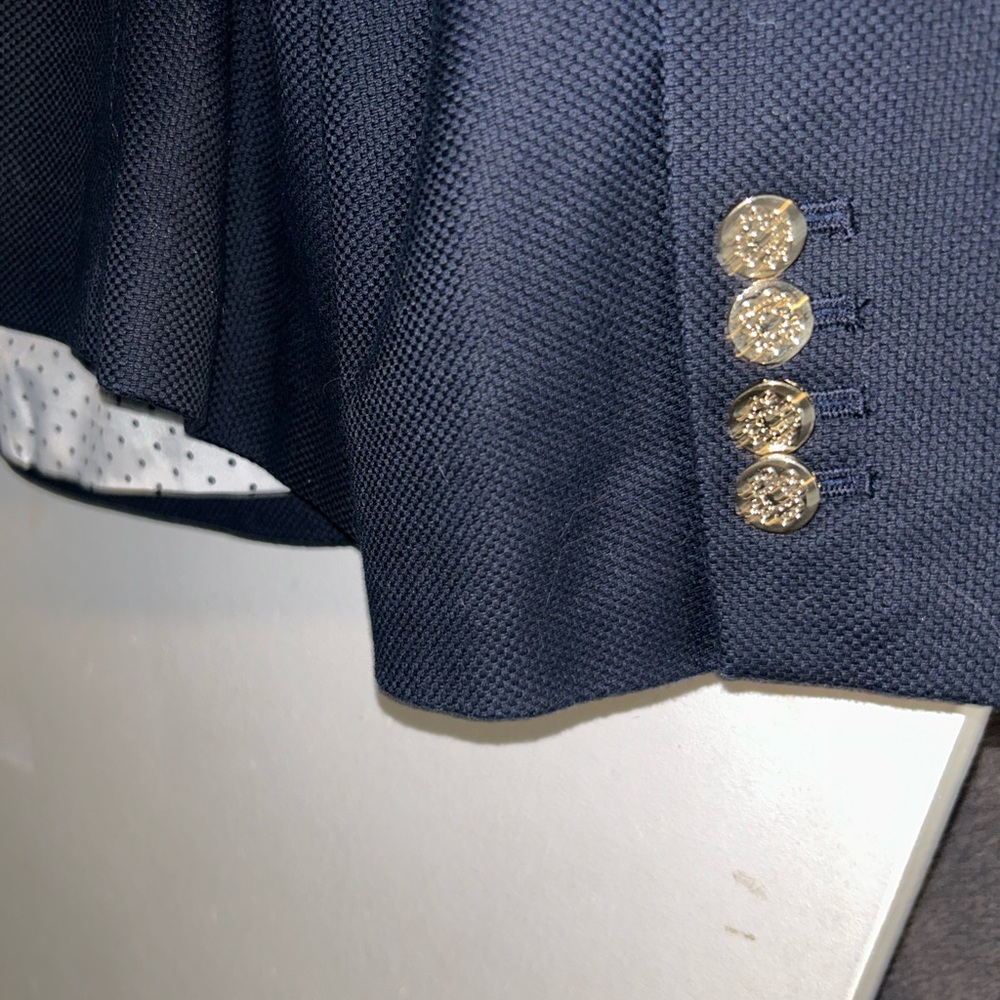 Ann Taylor Navy Blazer with Gold Button - Picture 4 of 5